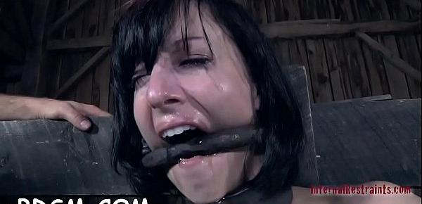  Chained gal wants hardcore torturing for her pussy